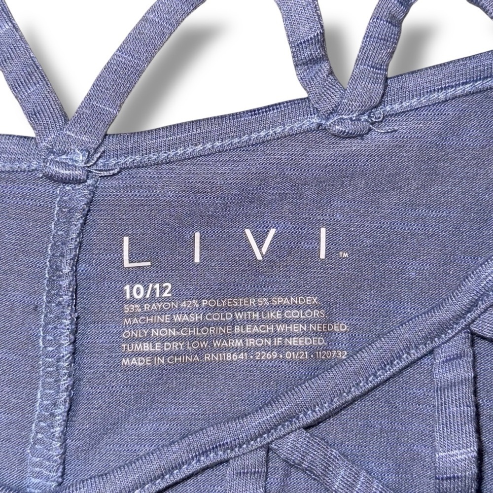 LANE BRYANT LIVI V-Neck Detail Tee - Heather Grey 10/12 - Picture 9 of 15